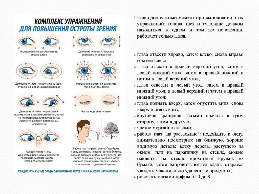 Способы улучшения зрения презентация по физкультуре