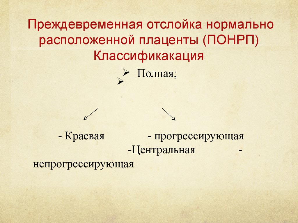 Преждевременная отслойка плаценты презентация