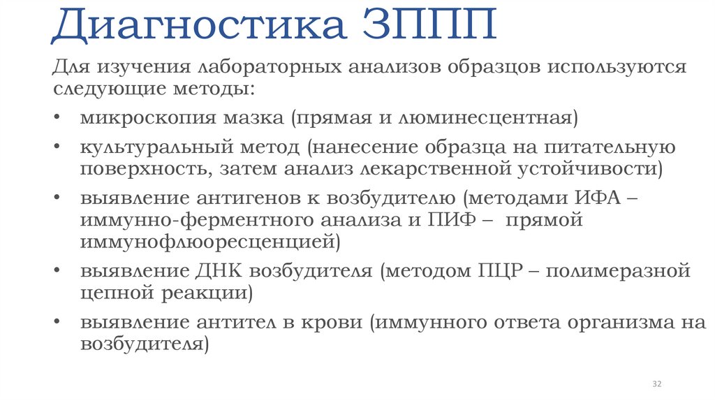 Диагностика полов. Методы выявления ИППП. Диагностика ЗППП. Лабораторная диагностика инфекций передающихся половым путём. Методы лабораторной диагностики ЗППП.