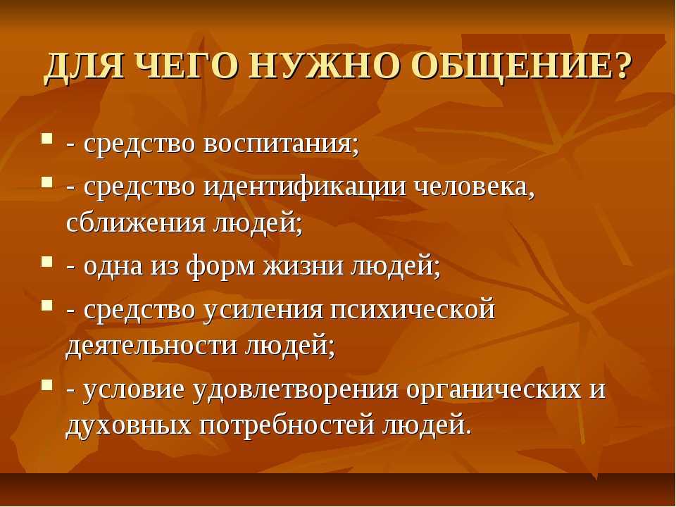 Презентация на тему общение 6 класс