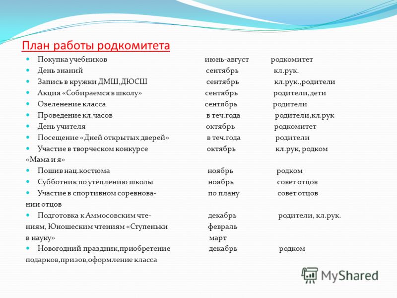 Список родителей. План работы родительского комитета. План родительского комитета класса. План работы родительского комитета класса. План род комитета класса.