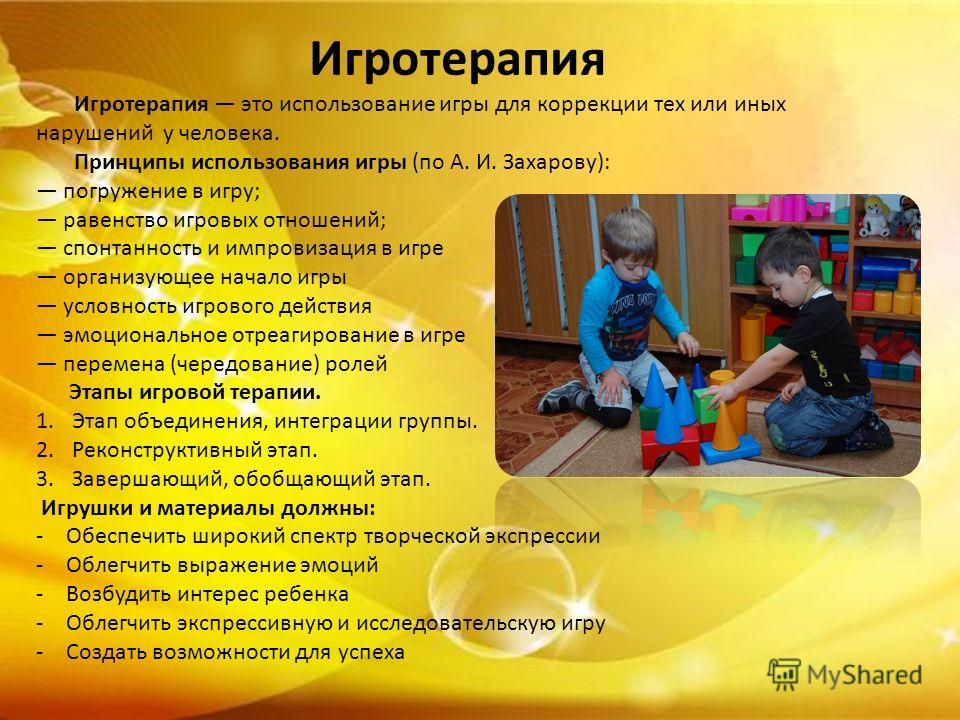 Презентация игровая терапия