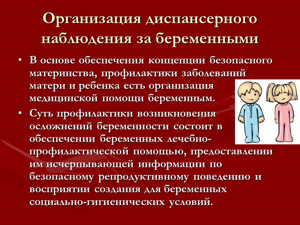 Наблюдение беременных в женской консультации презентация