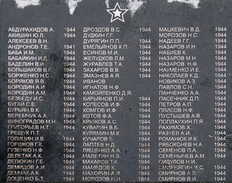 Список погибших в великой отечественной