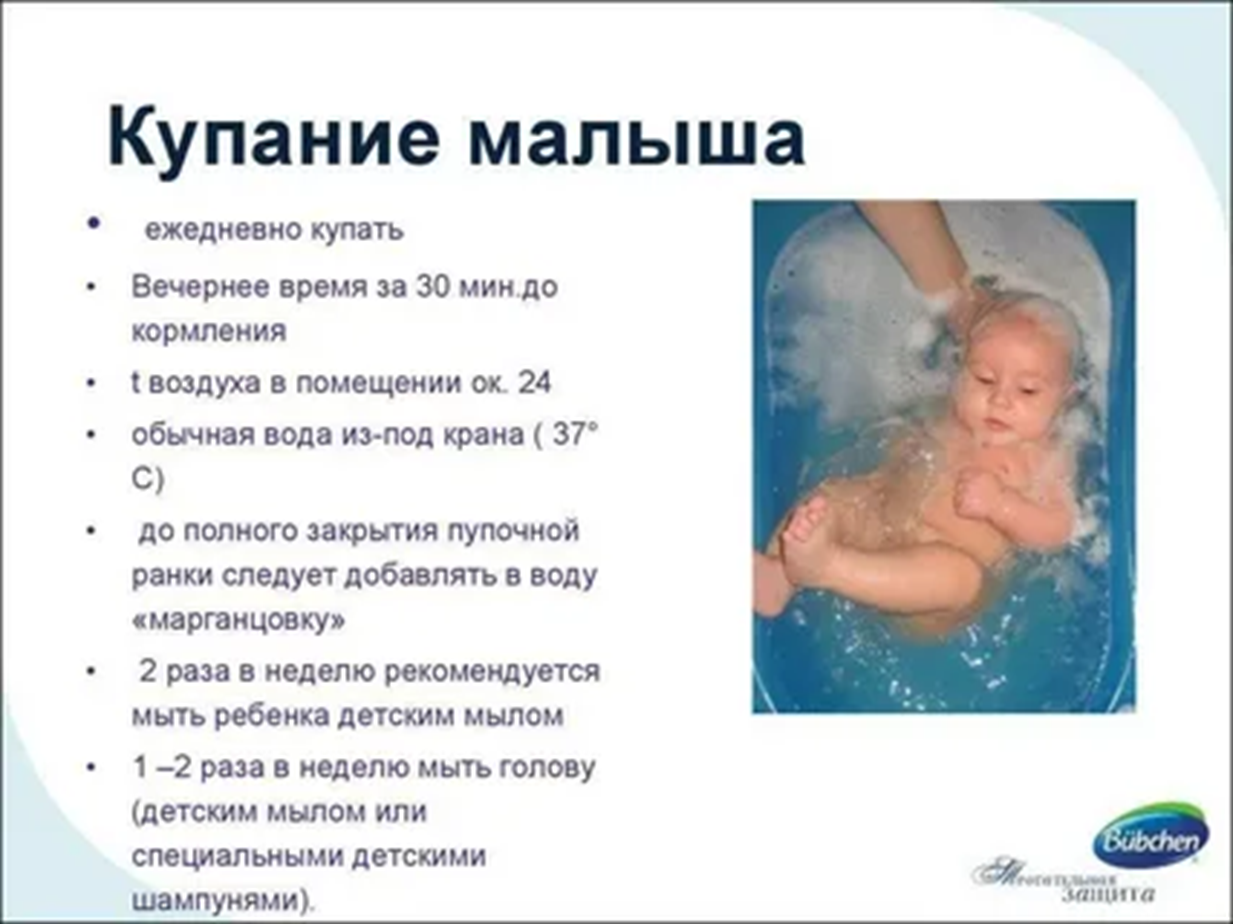 Какая вода для купания новорожденного температура должна